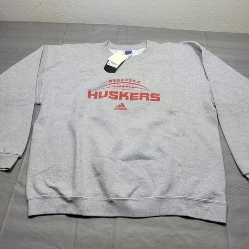 Vintage New W/ Tags! Adidas Nebraska Huskers NCAA Crewneck Sweater Mens Size XL - 第 2/10 張圖片