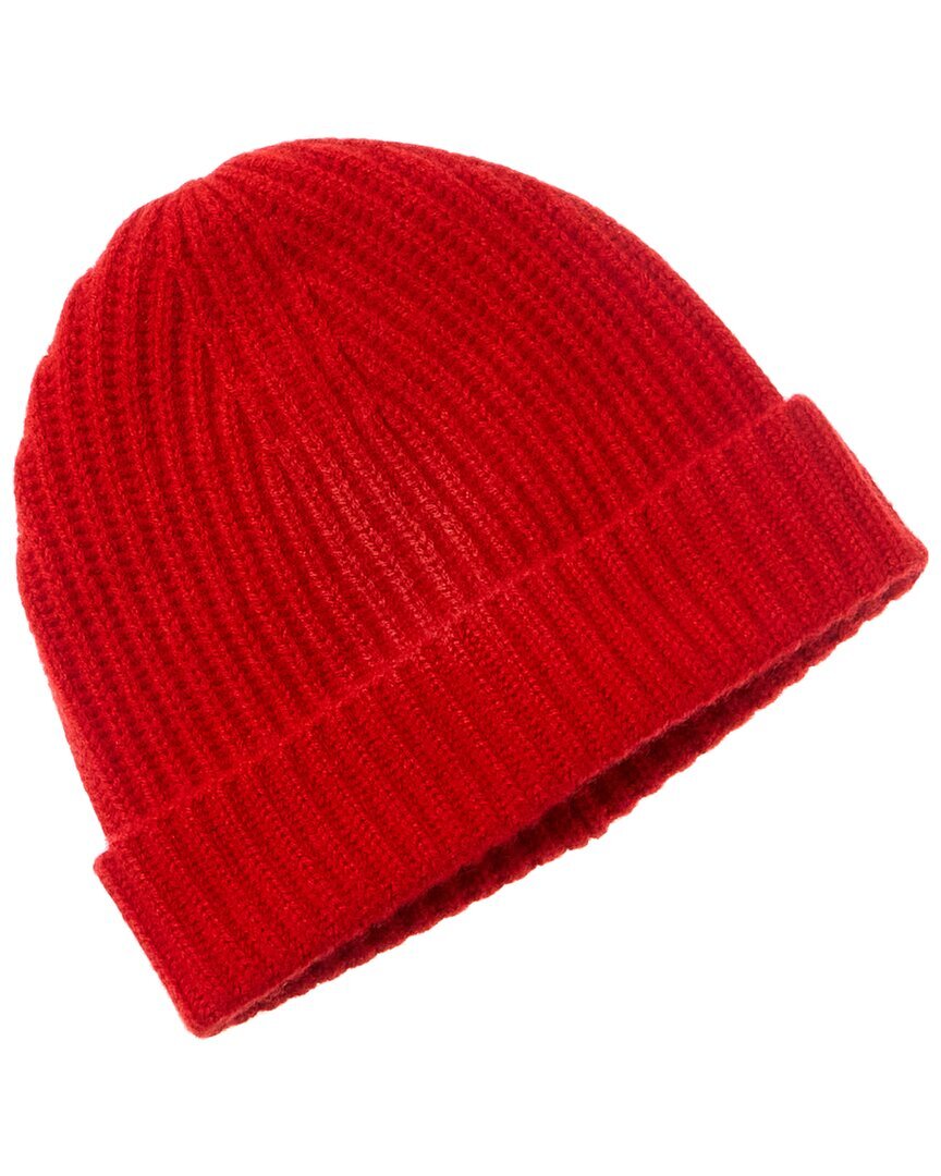 Кашемировая шляпа Amicale из плотного кашемира с манжетами в виде ребер, женская красная