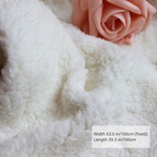 Faux Sheepskin Sherpa Fleece Curly Thick Fabric DIY Material Sewing Soft