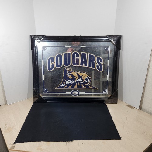 The Memory Company NCAA BYU Cougars Graphic Plaque Hanging Mirror Memorabilia
