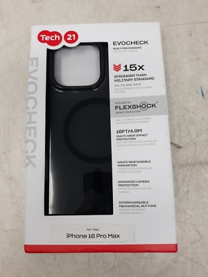 Tech21 EvoCheck Case for iPhone 16 Pro Max 15x Stronger Drop Protection