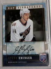 Steve Eminger 2006-07 Be a Player Auto Autograph Card *Bad Right Lower Corner*