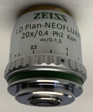 Zeiss Microscope LD Plan-NEOFLUAR 20x 0.4 Ph2 Korr Infinity 0-1.5  Objective M27