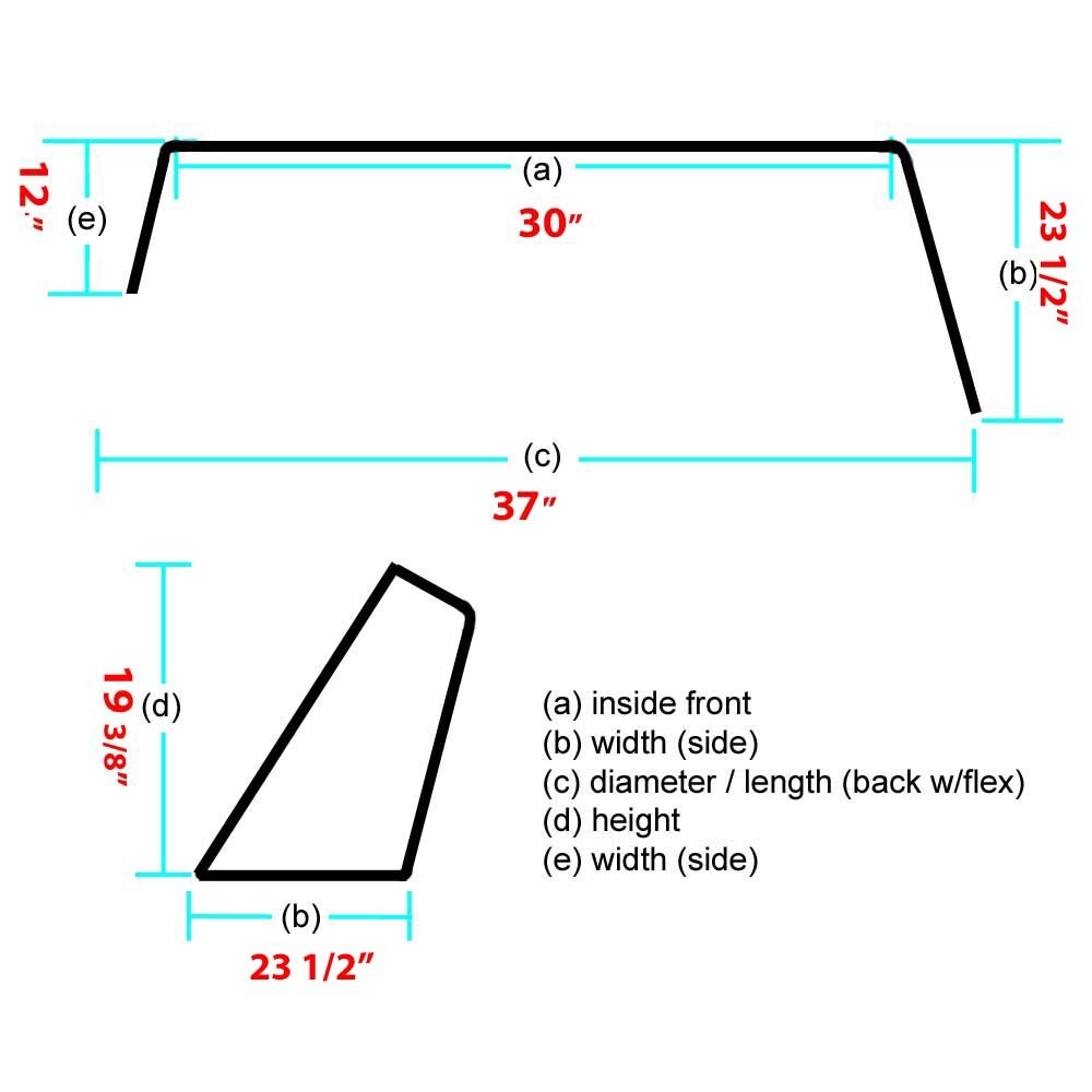 Ranger Boat Windshield 210584 619 / 620 / 621 Plexiglass 37 Inch eBay