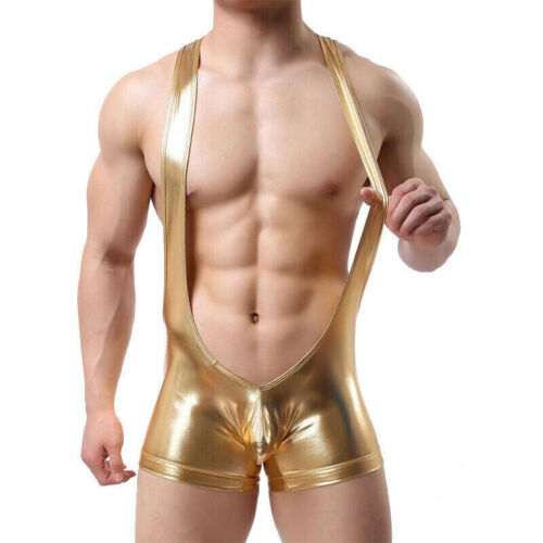 Bodysuit Jockstrap Men's Backless Wrestling Singlet Leotard Underwear Mankini - Afbeelding 1 van 18