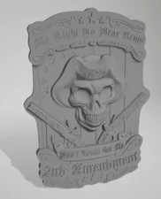 3d Model Stl File for CNC Router Laser and 3D Printer Sunflower with Skull Model