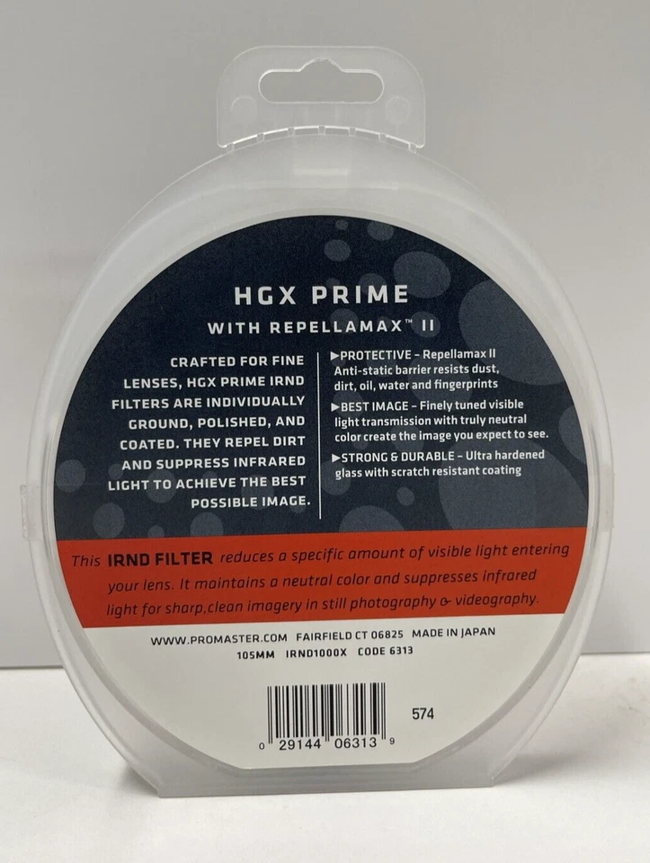 Promaster HGX Prime Filter 105mm IRND1000X(3.0) Code 6313 - Image 2 of 4