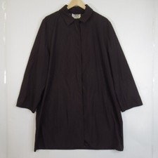 Ann Harvey Vintage-uk16 Brown Mac Coat Button-up Winter Collared Lined Womens