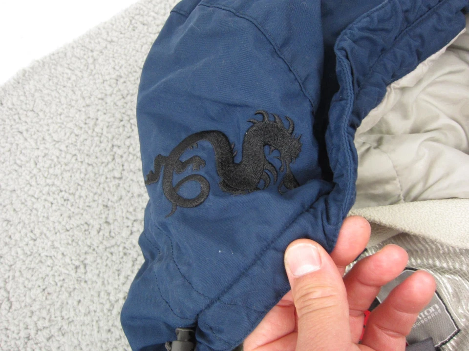 Chaqueta Burton De Colección Para Hombre Extra Grande XL Azul Ronin Snowboard Con Capucha Botón Cremallera Foto 3 de 4