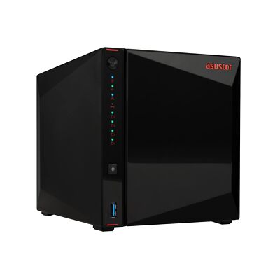 Asustor AS5404T 4 Bay NAS Storage, Quad-Core 2.0GHz CPU, 4xM.2 NVMe SSD Slots...