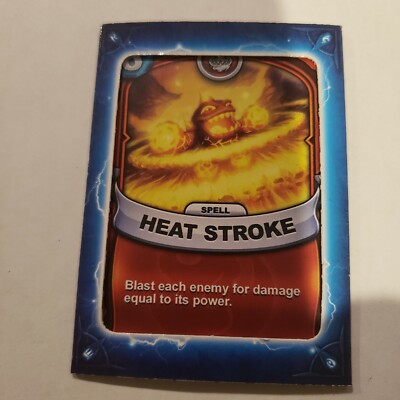 rare skylanders cards SKYLANDERS BATTLECAST CHARACTER CARDS, HEAT STROKE #6 SPELL CARD, NEW, RARE