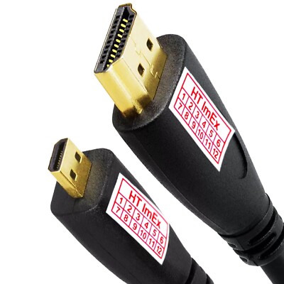 1,5m Micro-HDMI Kabel Adapter-Kabel 4K UHD für Raspberry Pi 4 4B 400 PC TV etc