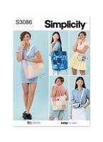 Simplicity 3086 Patchwork Beutel NäHen Muster 5 Stile FäHigkeit: Einfach