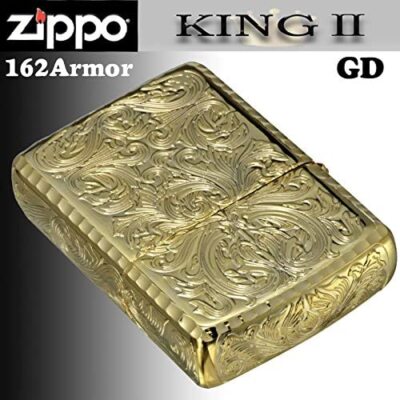Zippo Armor Case Arabesque Corner Router Gold Insert Brass Lighter