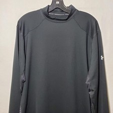 Under Armour ColdGear Reactor Shirt Men's 2XL Black Fitted Mock Neck Long Sleeve