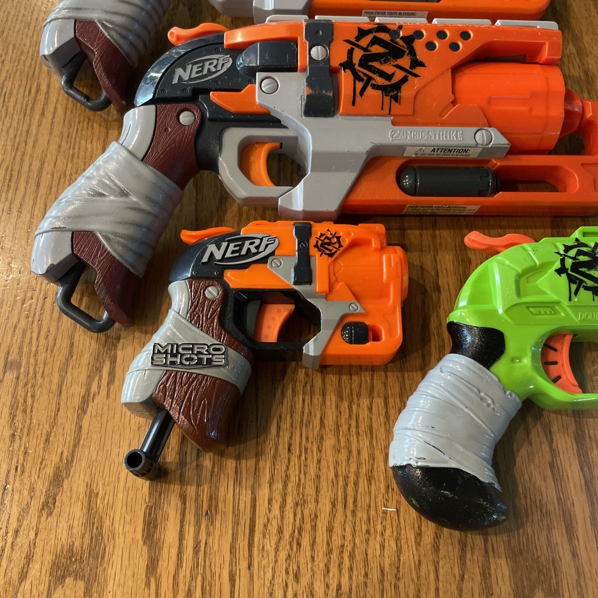 2 Nerf Zombie Strike Hammershot Blasters, 1 Double Strike, And On