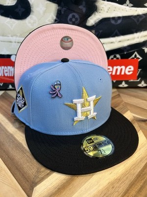 New Era Nike SB Power Puff Girls Houston Astros Fitted Blue With Pin 7 1/4 Rare