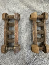 Antique Sandows Chrome 7 Spring Grip Dumbbells Excellent Condition