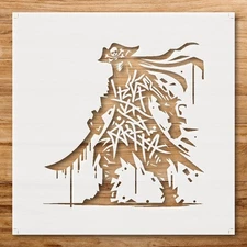 Pirate Silhouette People Graffiti Stencil for Urban Wall Art - StencilAir
