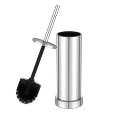 304 Stainless Steel Toilet Brush and Holder Set, Heavy Duty Toilet Bowl Brush