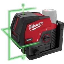 Milwaukee Tool 3622-20 M12 Green Cross Line & Plumb Points Laser
