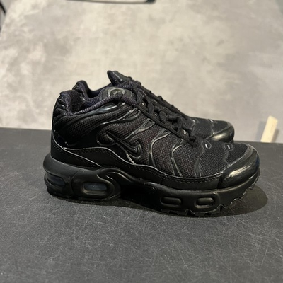 #ad Nike Air Max Plus TN Shoes Kids Size 11C Black Triple Black Running Sneakers $39.89
