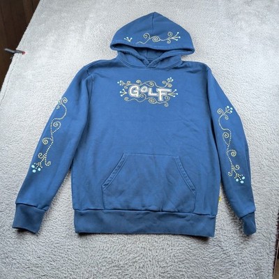 Golf Wang Hoodie Mens M Blue Rigmarole Embroidered Pullover Tyler the Creator