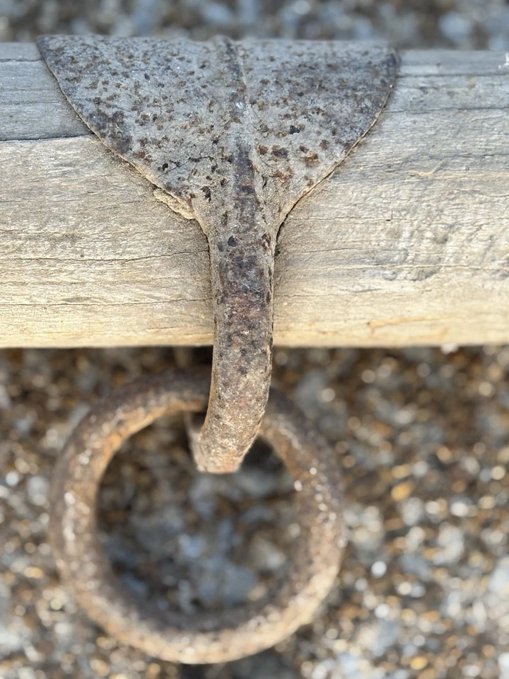 Антикварная 33-дюймовая деревянная кокетка для одного дерева с крючками бык/лошадь деревенский декор для ранчо/фермы - Изображение 4 из 4