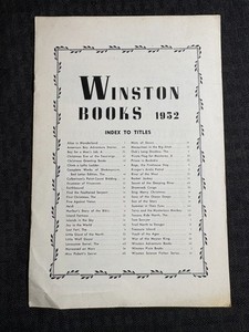 1952 WINSTON BOOKS 6x9" 8pg Catalog FN 6.0 Pixie Science Fiction & Adventure