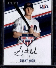 2018 Panini USA Stars & Stripes #GK Grant Koch CNT Signatures Black Ink