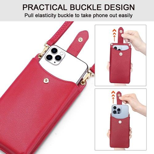 RONSIN Small Crossbody Cell Phone Purse for Women Vegan Leather Crossbody Pho... - Picture 8 of 8