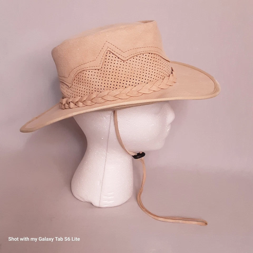 Outback Survival Gear Coolabah Soaker Hat Beige Faux Suede Embellished - Изображение 3 из 4