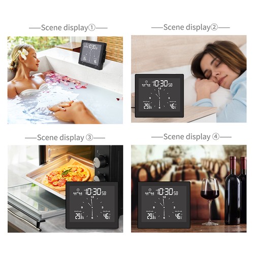 Digital Clock Temperature And Humidity Display Waterproof Wall IndoorC - Picture 20 of 21