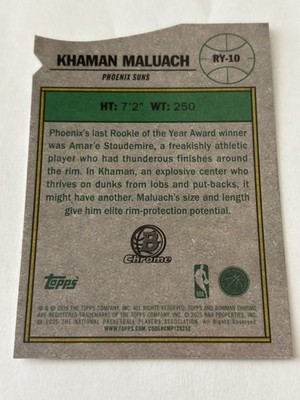 2025 Topps Bowman Chrome Die-Cut Rookie Favorite #RY-10 Khaman