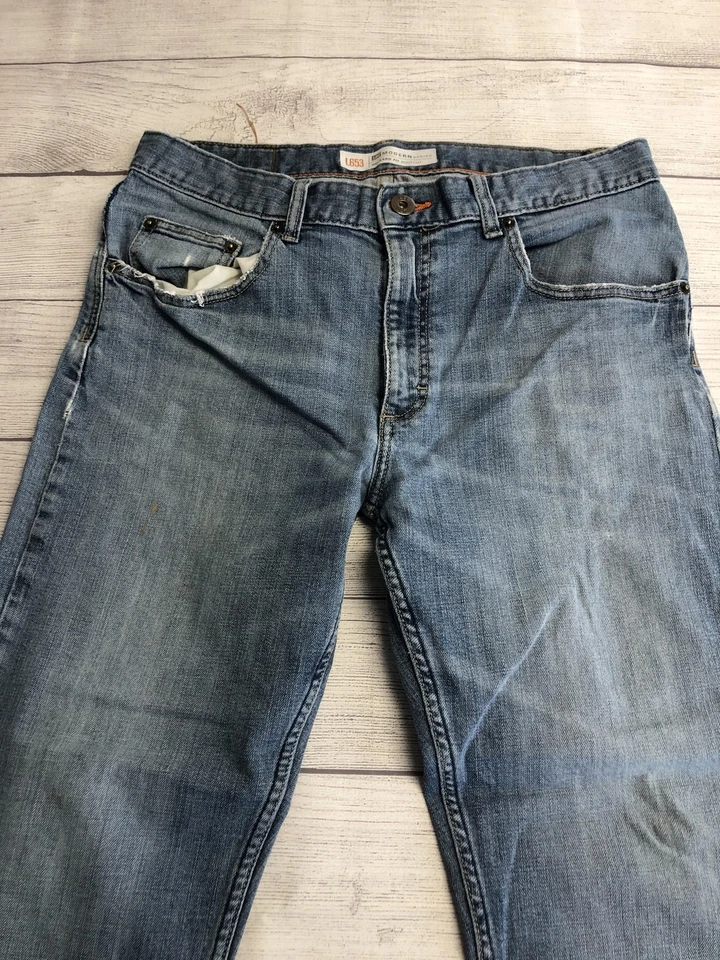 Lee Jeans Para Hombres 32x26 Azul Calce Relajado Bootcut Serie Moderna L653 Denim Cremallera Mosca Foto 2 de 4