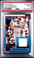 2025 TOPPS 1990 TOPPS BASEBALL RELICS #T90RJM JACKSON MERRILL PSA 9