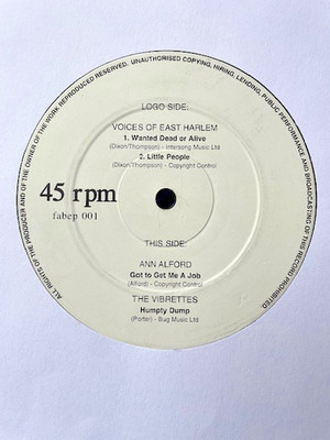 The Vibrettes - Humpty Dump / Voices Of East Harlem - Wanted Dead Or Alive 12''