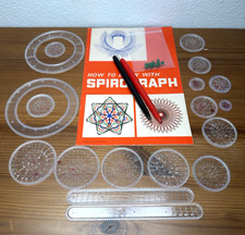 VTG Lot of 1967 Kenner Spirograph Replacement Parts Discs, Pins, Pens  Book