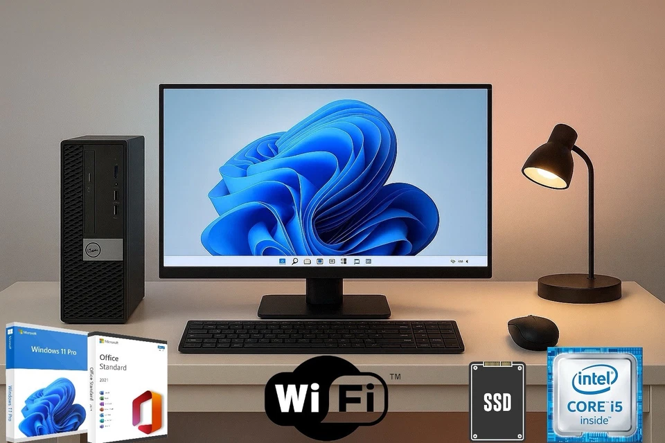 Dell PC-Set i5-6500 16GB RAM 256GB SSD + 500GB HDD WiFi WIN11 Intel core