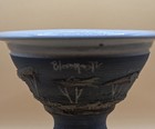 John Bloomquist Signed Pottery Chalice / Goblet Handmade 3D Nature Scene Art  — photo 3