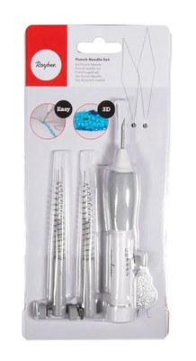 Rayher Stickstift Set zum Nadelstanzen, verstellbares Nadelstanzset für P