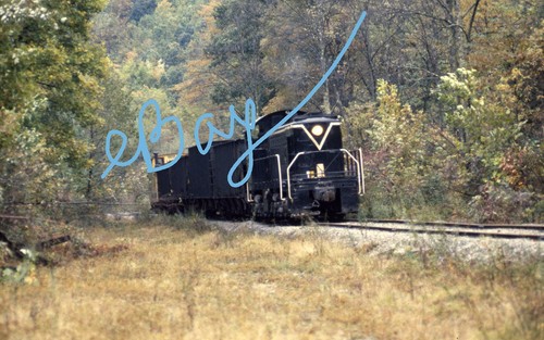 BEECH MOUNTAIN Alco- S-2 Train Action, Alexander, WV 1979 Railroad Slide