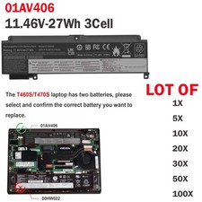 LOT Battery 01AV406 Fr Lenovo ThinkPad T460s T470s 00HW024 01AV462 27Wh 11.46V