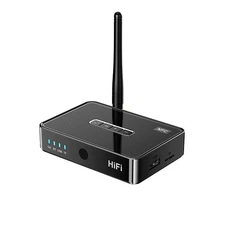 Bluetooth5.1 Digital Receiver Wireless NFC to RCA Stereo Audio Amplifier Adapter