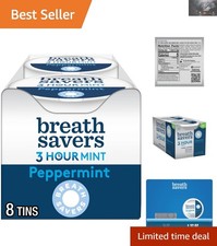 Refreshing Peppermint Sugar Free Breath Mints - 3-Hours of Lasting Freshness