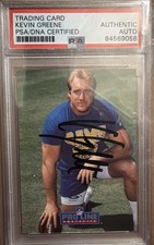 TRADING CARD KEVIN GREENE PSA/DNA CERTIFIED AUTHENTIC AUTO