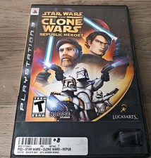 Star Wars: The Clone Wars - Republic Heroes (Sony PlayStation 3, 2009) w/ Cover 