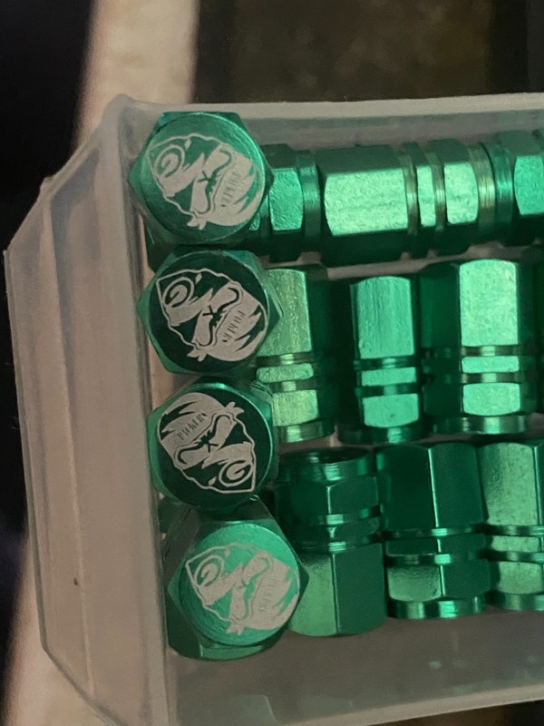 Green Bay Packers Wheel Tire Valve Stem cap Covers 4 Pc set
