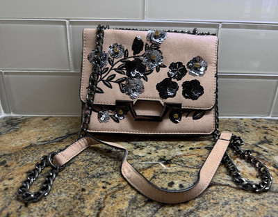 Topshop Kylie embellished faux suede crossbody bag NEW