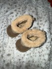 Infant Faux Fur Lined Brown Suede Booties Newborn Size